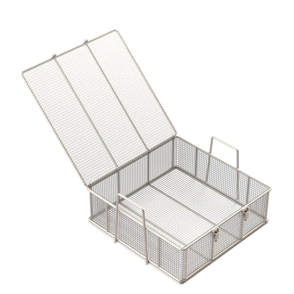 Anysizebasket Rectangular Wire Mesh Basket: 18Lx18Wx6H, 304 SS, 5/16 Rod Frame, Mesh: 2 x .063 TMT-180180060-Q02S - main